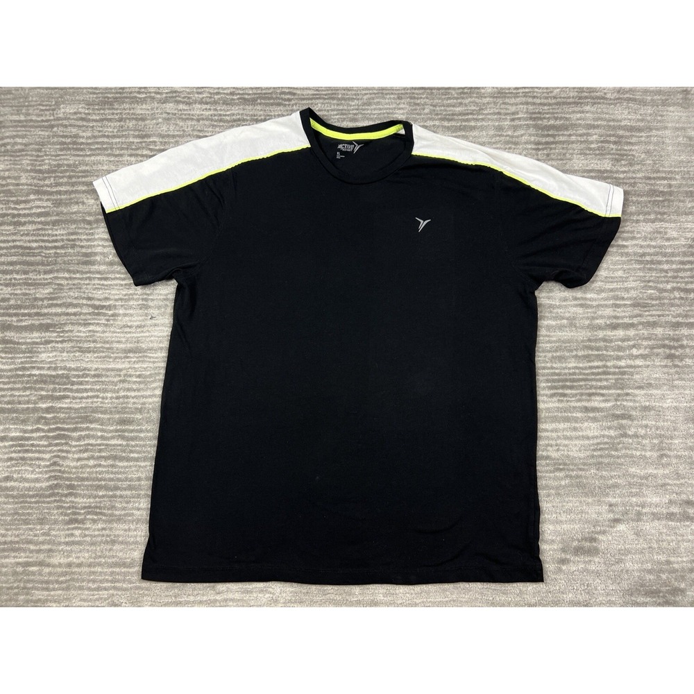 Old Navy Shirt Mens Extra Large Black Short Sleeve Active Cotton Blend‎